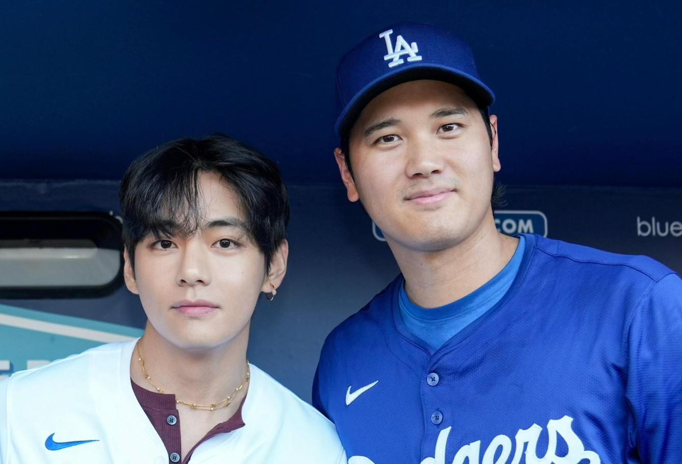 世界的スターBTS「V」がドジャー・スタジアムに登場！大谷翔平との2ショット&ハグが実現