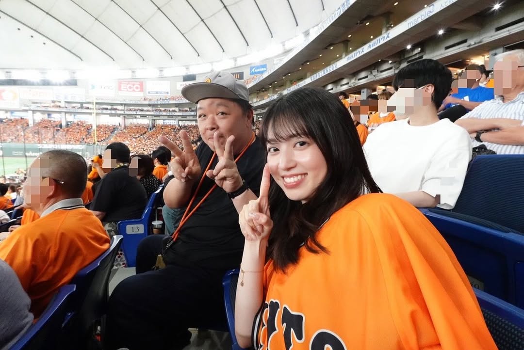 「たのしかったー！！！」中根舞美が野球観戦を満喫