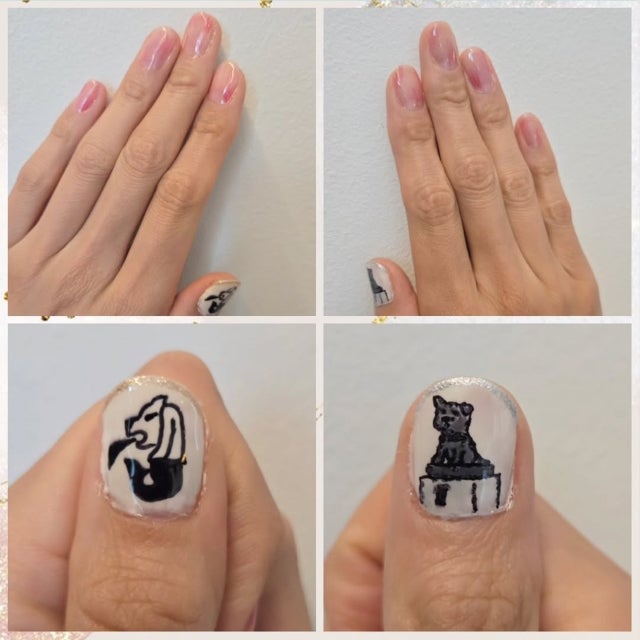 競泳・鈴木聡美の「親指アート」が斬新すぎる！マーライオンとハチ公がネイルで奇跡の邂逅