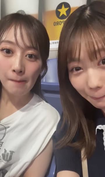 NMB48・福野杏実、虎女メンバーと初めてのオリックス観戦に大興奮！