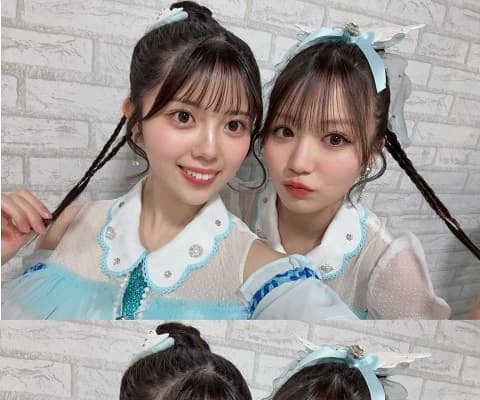 「お顔もメイクもめちゃかわいい！」NMB48 坂下真心とメンバーの仲良しコンビ2ショットに絶賛の声