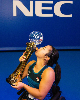 「諦めなければ、チャンスはやってくる」車いすテニスの女王・上地結衣が優勝報告