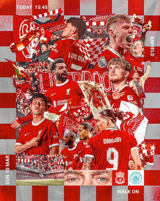 リバプールが今夜、マンチェスター・シティとの大一番に臨む