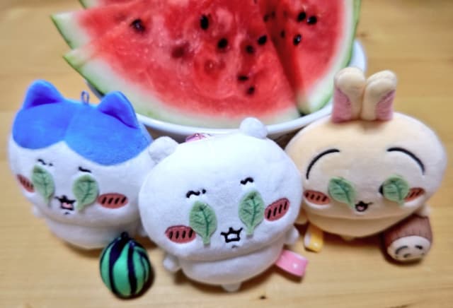 「山形のスイカ！うまーい！」ミルクボーイ内海がお気に入りのちいかわ達とスイカをシェア