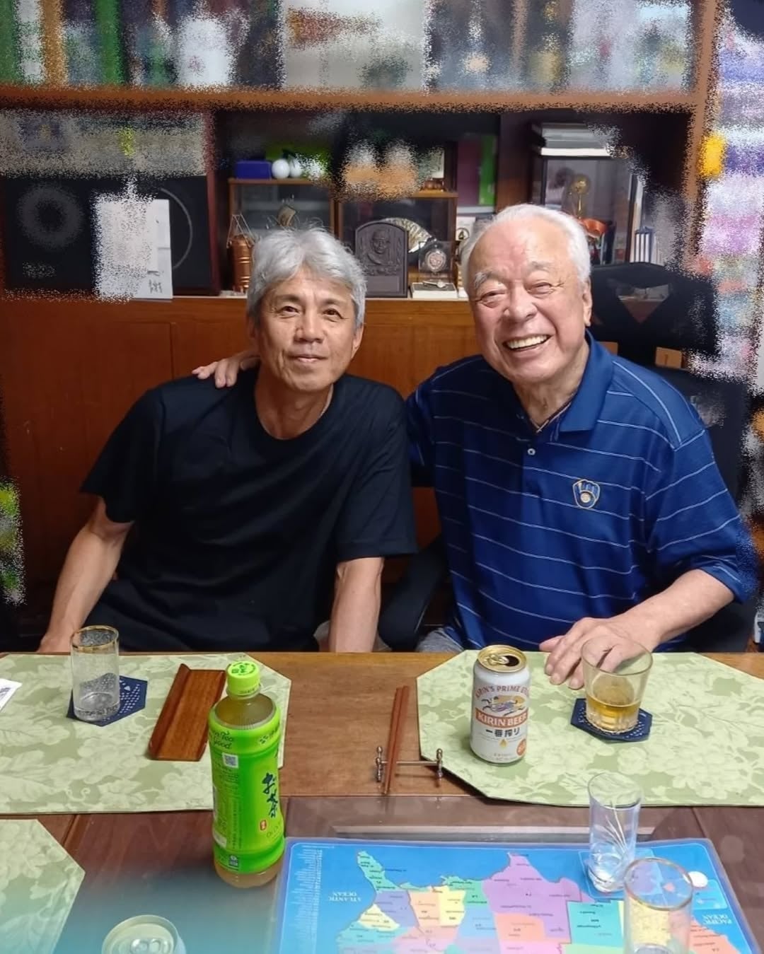 読売ジャイアンツの名脇役レジェンド緒方耕一が、懐かし名伯楽とのツーショット！