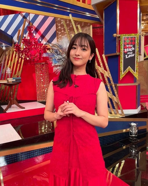 田村真子アナ、赤いドレス姿で『THE ハイ&ロー』収録を報告！