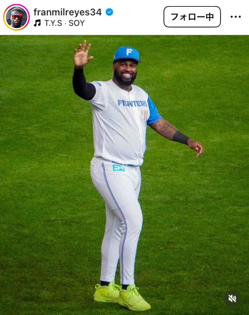 日本ハム・レイエスが北海道に感謝「Thank you For all of your support Hokkaido ♥️」球団は残留を発表