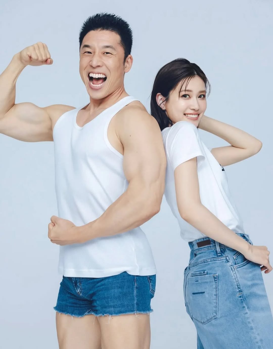 なかやまきんに君、二の腕痩せトレーニング特集に登場！めるるとの2ショットに「すごい結婚しましたっぽいお写真」