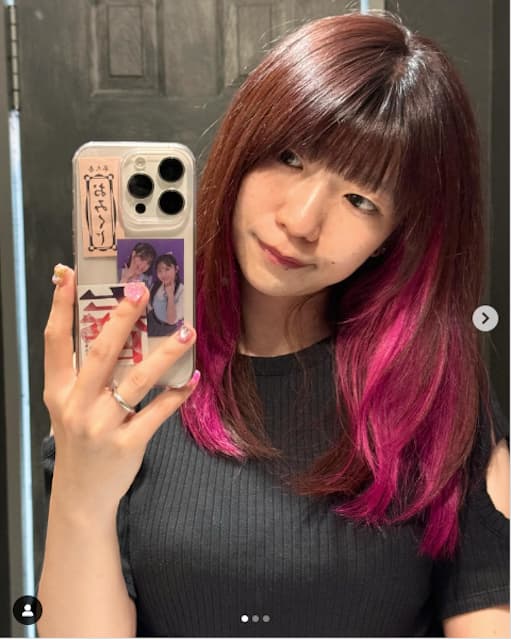 でか美ちゃんが新色の髪を公開