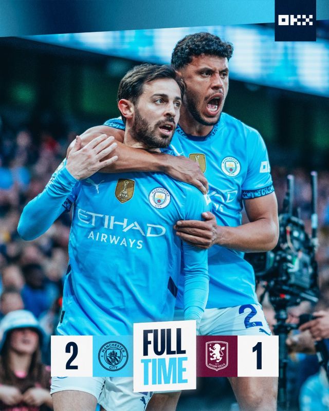 CL出場へ大きな勝ち点3！マンチェスターシティがアストンヴィラに劇的勝利