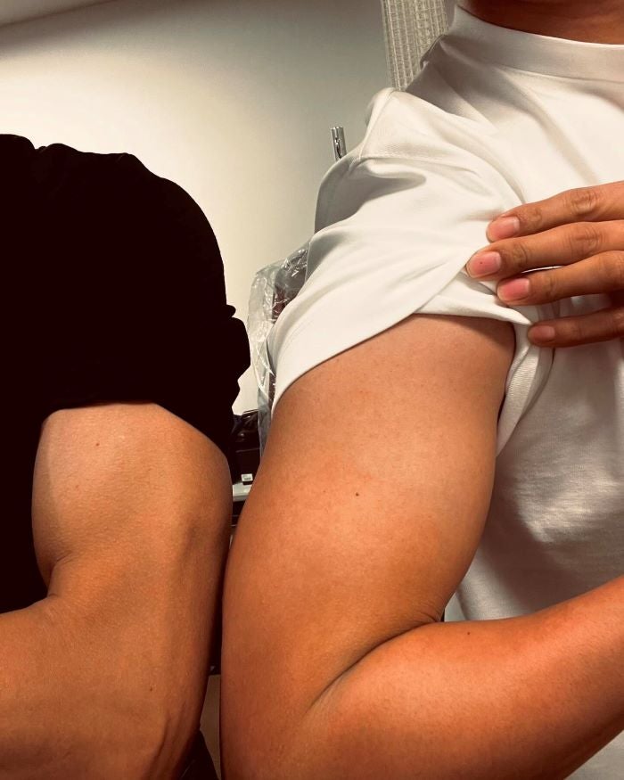 「トップアスリートにも負けないぶっとい腕がこちらです」あの大物俳優が2PMテギョンの筋肉を大公開！