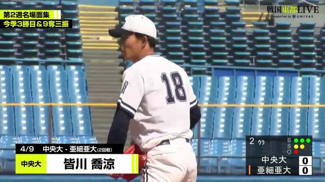 東都大学野球春季リーグ戦 第2週名場面集