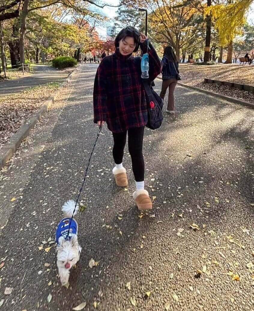 元乃木坂46・伊藤純奈、愛犬のおちゃわんくんとの散歩写真を公開！