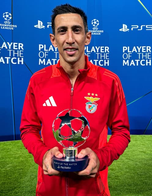 UCL公式 MOMに輝いたディ・マリアをパシャリ📸