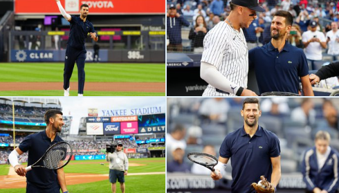 テニス界のレジェンド、ジョコビッチがヤンキースタジアムで始球式に登場！