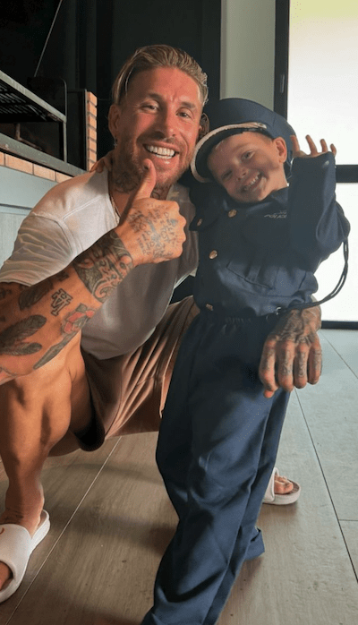 セルヒオ・ラモス第4子とのツーショットを公開