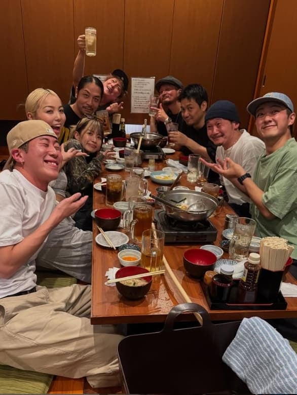 上地雄輔、仲間と楽しい！楽しい！飲み会