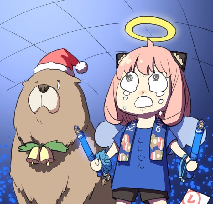 「SPY×FAMILY」作者　超人気アイドルグループのライブ参戦！！アーニャとボンドのイラストをお届け