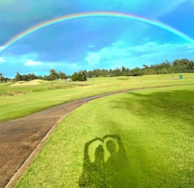 アンミカが2025年の初ゴルフで縁起の良いダブルレインボー！