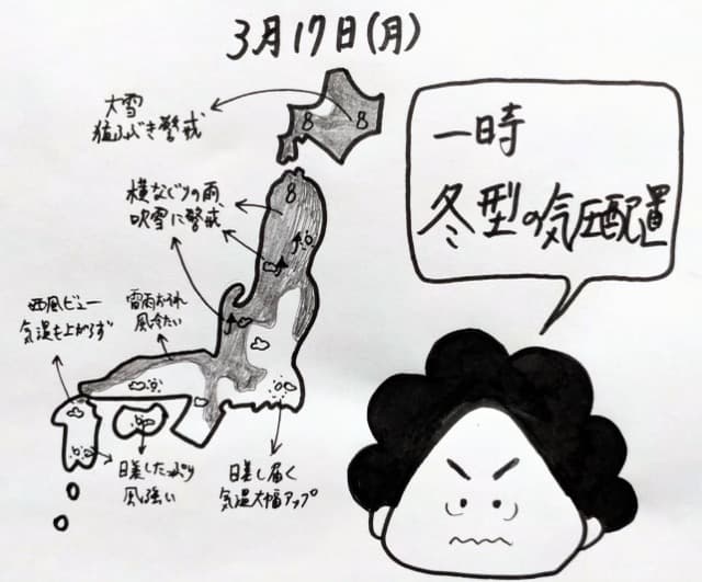 くぼてんき、冬型の気圧配置を解説 「関東は気温アップも、日本海側は雪や風に警戒」