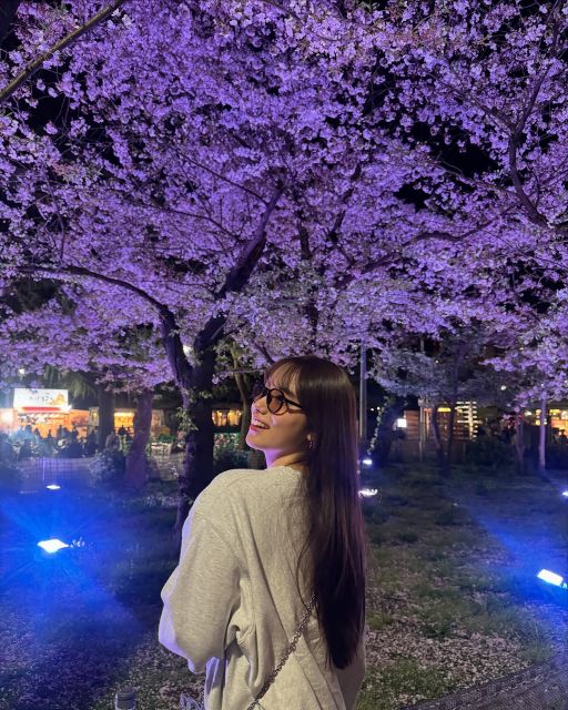 安藤渚七、満開の夜桜に感激！「どうしようもなくワクワクしちゃう」