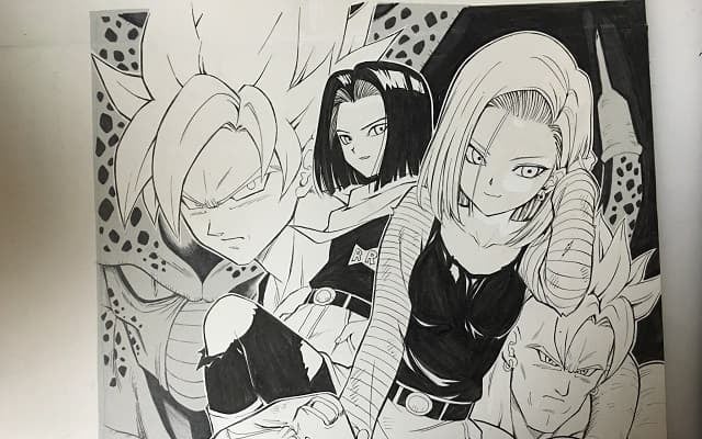 「18号が可愛すぎる」人気漫画家が”悟空の日”に公開した原稿に反響