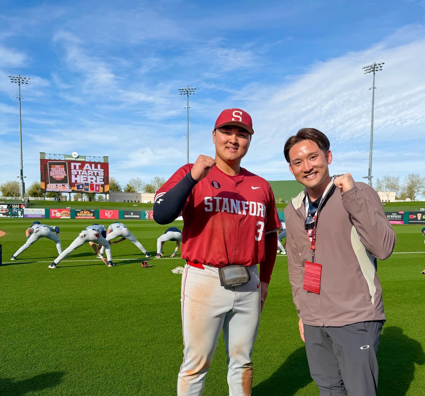 杉谷拳士がアリゾナで佐々木麟太郎を取材 「本当に楽しみな選手」