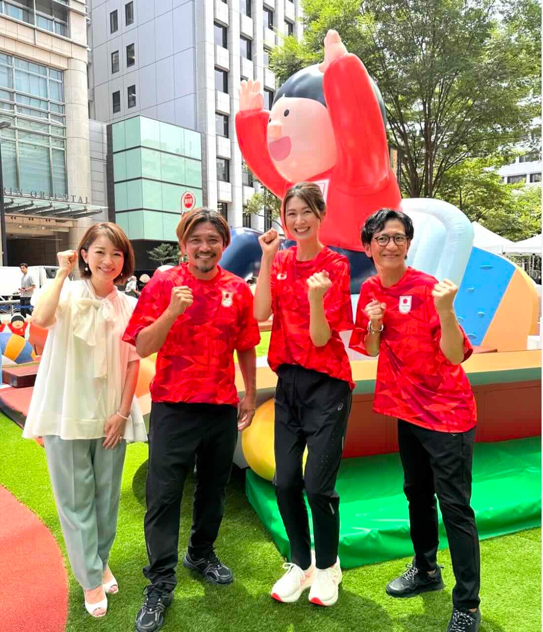 元バレーボール選手がアスレチック遊びに「最高でした」