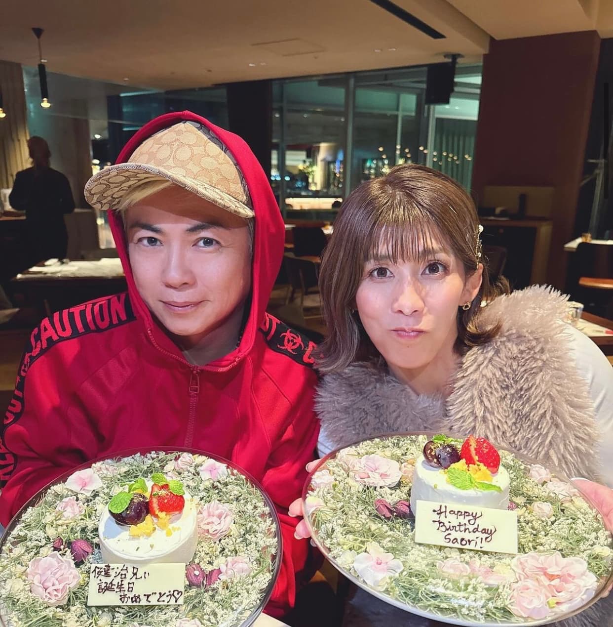 吉田沙保里　岡平健治と合同お誕生日会🎉貴重な2人のツーショットが話題に！