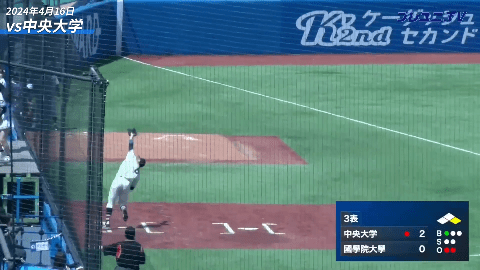 【ドラフト注目候補2024】柳舘憲吾（國學院大）の好守備