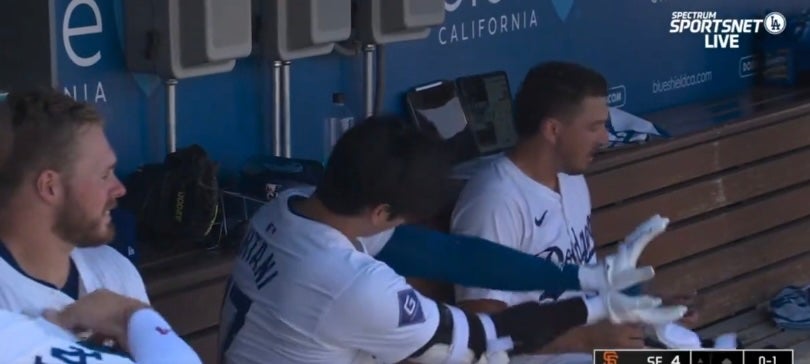 大谷 試合中にかめはめ波！？