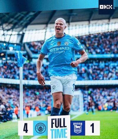 マンC・ハーランドがホーム開幕戦でハットトリック達成