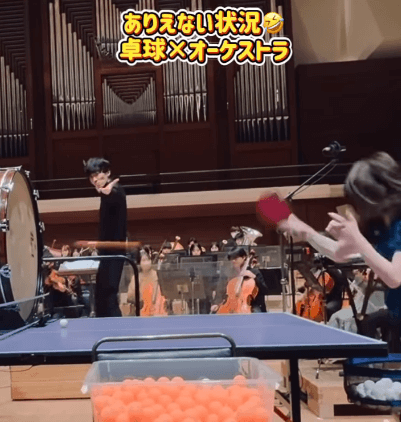 「よく思いついたな」話題の卓球美女、”卓球オーケストラ”のレコーディング風景を披露！新世界の発見にファン衝撃！「スゲー！」