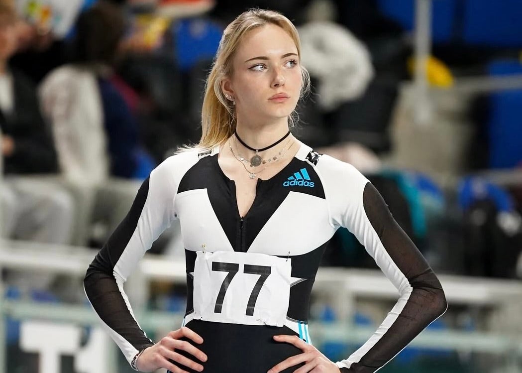 脚線美全開！19歳美女スプリンター、“超鋭角ハイレグ”で魅せた衝撃ショット