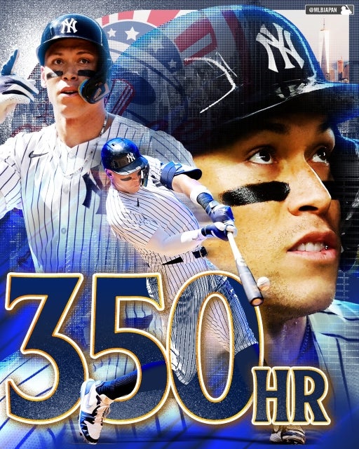 アーロン・ジャッジが「メジャー最速」記録で350本塁打到達。逆方向への一撃で伝説を塗り替えた