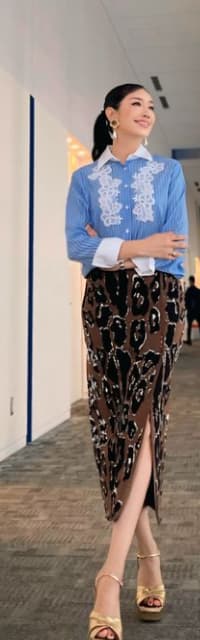 モデル アンミカ 本日のファッションを紹介！「ファッションの世界は秋🍂！」