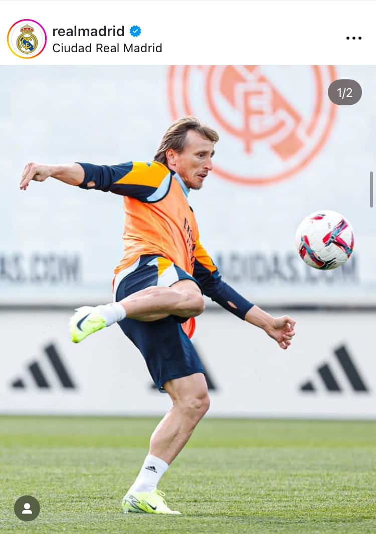 レアル・マドリード、モドリッチとミリトンの練習風景をインスタグラムで公開！