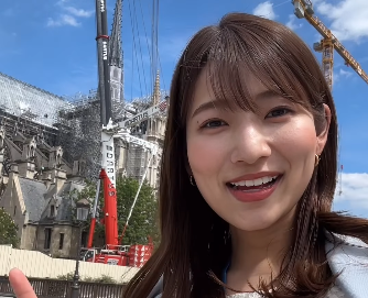 安藤萌々アナ、パリ帰りのオフショット公開！「グルノーブルでグランプリファイナル取材」