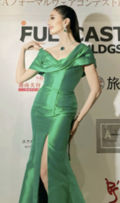 アンミカ、2年連続「EVENINGDRESS Queen」に輝く！エレガントなグリーン姿にファン熱狂！
