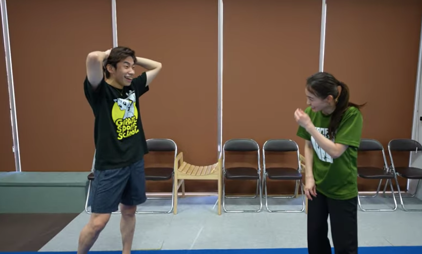 ガチ対決🔥田中理恵さんと織田信成さんが勝負👊バク転にも挑戦💥