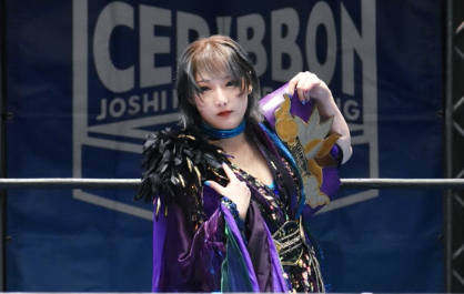 真琴、“妖艶すぎる新コスチューム”で登場！アイスリボンのリングに咲く漆黒の華