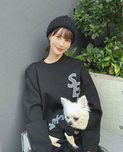 癒しの破壊力…岸明日香さんのペアルック姿にキュン死寸前