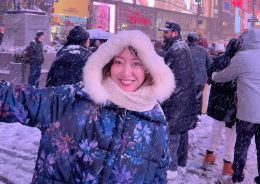 黒川智花、ニューヨークの雪景色を満喫「現場よりお届け！」