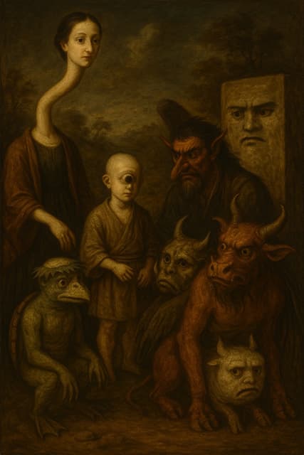 漫画家・村田らむ、チャットGPTにて描かせた『ヨーロッパ人が日本の妖怪をルネサンス様式で描いた絵』を公開！