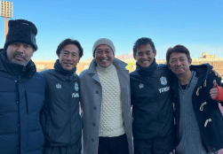 松原良香、鹿児島キャンプを訪問 「ジュビロ磐田の選手もスタッフも元気！」