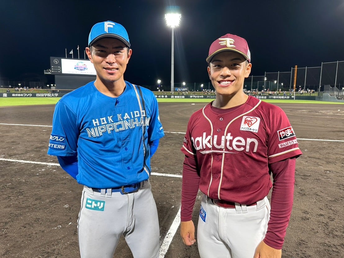 「日本ハムファイターズの未来！」宮崎一樹　初のフレッシュオールスターで元チームメイトと2ショット