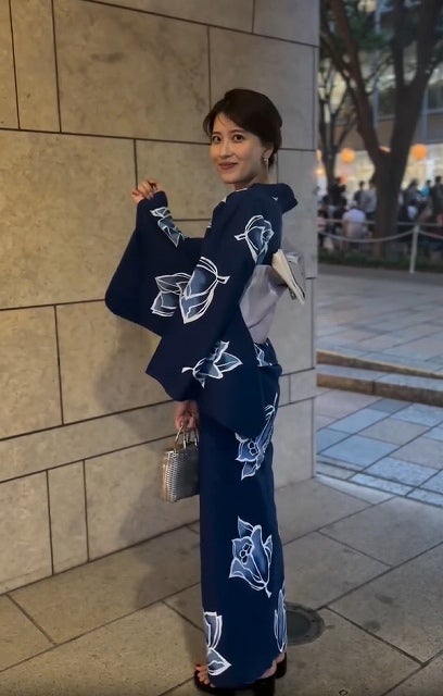郡司恭子アナ、浴衣姿で夏の思い出を投稿