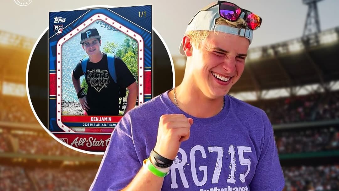 MLB 「週末、オールスターゲームに行ける！」願いが叶った少年たちに、自分が載ったトレーディングカードをプレゼント！