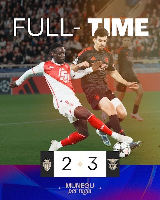 モナコがベンフィカに敗れ今季CL初黒星　南野拓実は怪我の影響で出番なし