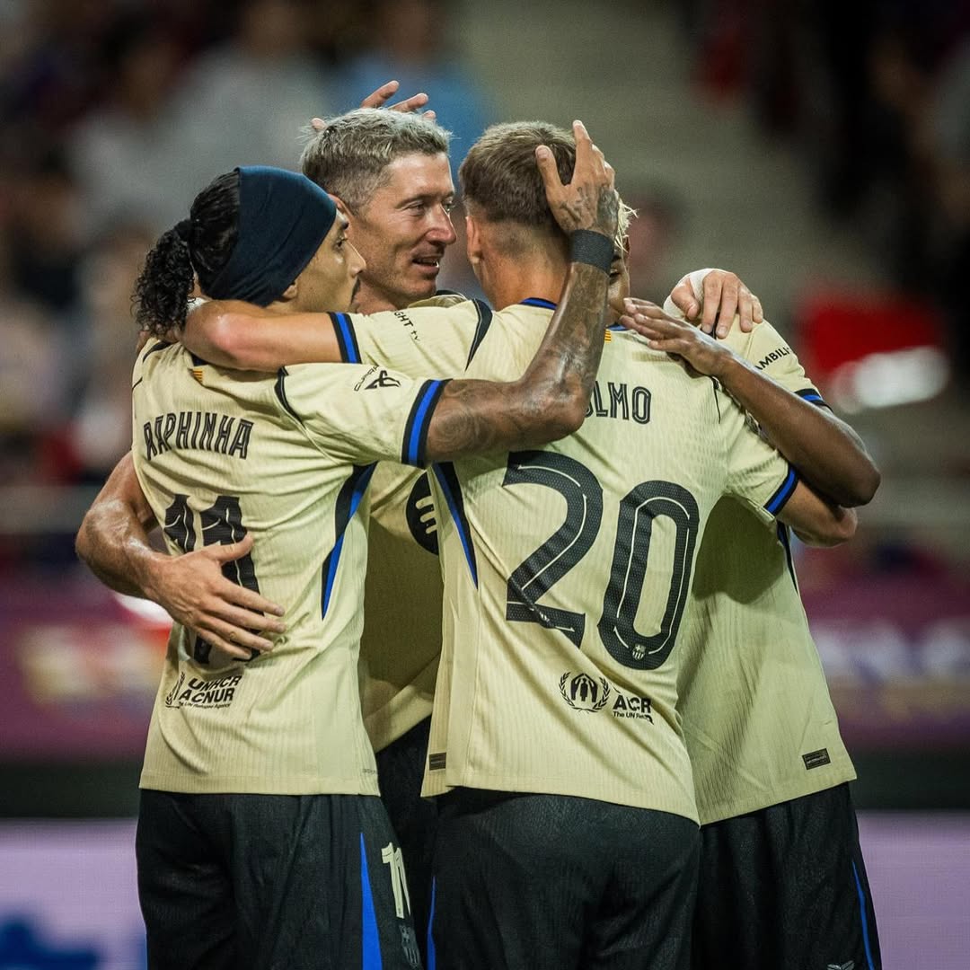 バルサのレヴァンドフスキ、韓国での親善試合でキレキレのプレーを見せゴール！新シーズンも好調をアピール